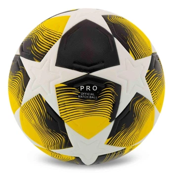 М'яч футбольний STARS SP-Sport FB-7589 №5 PU Білий-жовтий