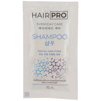 Шампунь для всех типов волос безсульфатный Hair Pro саше, 15 мл - 620260