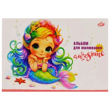 Альбом для рисования на скобе Бриск 8 листов в ассортименте - 485500
