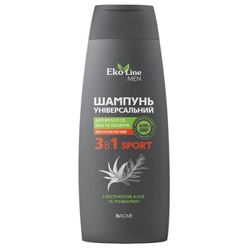 Шампунь для волос мужской универсальный 3в1 EkoLine Sport, 400 мл - 504463