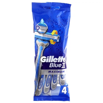 Набор бритв одноразовых GILLETTE BLUEII Maximum 4 штуки - 427506