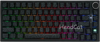 Бездротова ігрова механічна клавітура Ajazz ak820 pro Black countur 75%, Hot-Swap, RGB, 2.4GHz/Bluetooth/USB