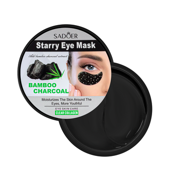 Патчі для шкіри навколо очей зволожуючі Sadoer Bamboo Charcoal Starry Eye Mask SD93981