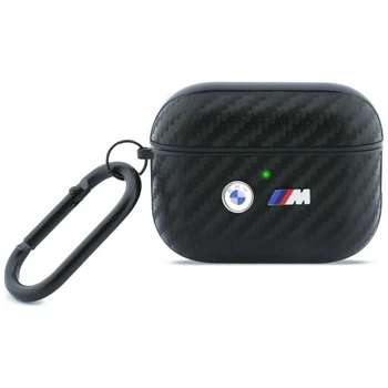 Чехол для наушников BMW Carbon Metal Logo для AirPods Pro 3 Black (BMAP3WMPUCA2)