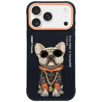 Etui Nimmy Glasses Cool Dog do iPhone 17 Black (6971080313547)