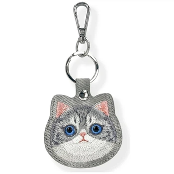Чехол-брелок Nimmy для AirTag New Big Eyed Pet 2.0 Cat Gray (N-XDY-YSK-023)
