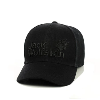 Бейсболка "Jack Wolfskin" (две вышивки) черный с черной вышивкой