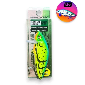 Воблер Кранк Hardcore Surface Crank 65F (65мм\8грам)- на окуня, жереха, щуку (0-0.3м)(Grows Culture)(8456-5)