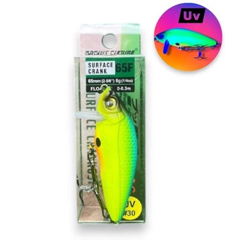 Воблер Кранк Hardcore Surface Crank 65F (65мм\8грамм) – на окуня, жереха, щуку (0-0.3м)(Grows Culture)(8456-14)