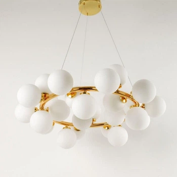Люстра Elegant round G9*25 куль Золото/ Білий (36357)