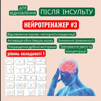 Нейротренажер для відновлення після інсульту №3 (рівень складності 1)