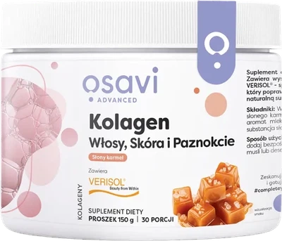 Дієтична добавка Osavi Колаген Волосся, шкіра та нігті 150 г Солона карамель (5904139923856)