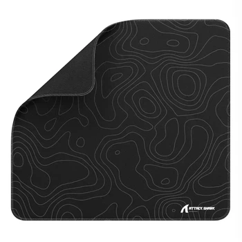Игровой коврик ATTACK SHARK CM02 eSport Black Contour 450×400×4 мм, водостойкий, микрошов, текстурированная поверхность
