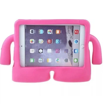 Противоударный детский чехол PremiumCases для iPad 11" (A16) 2025 с ручками подставка человечек EVA Pink розовый