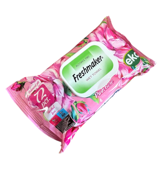 Вологі салфетки Freshmaker Eko Flower із клапаном 72 шт в асортименті