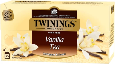 Черный чай Twinings с ароматом ванили 25 пакетиков по 2 г (70177084769)