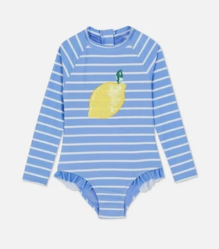 Детский слитный купальник для девочки Primark с длинным рукавом UV 122 см.