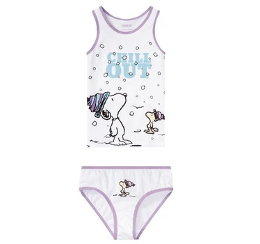 Майка и трусики набор (2 предмета) для девочки 122/128 см Disney Peanuts Снупи