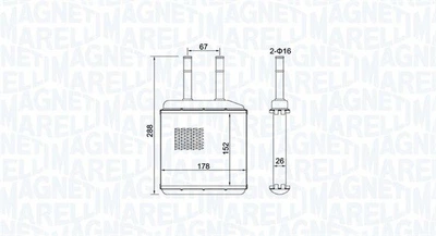 Радіатор опалювача салону MAGNETI MARELLI (350218420000)