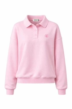 Світшот поло спортивний з лого SP012 2602574832610 L/XL Рожевий