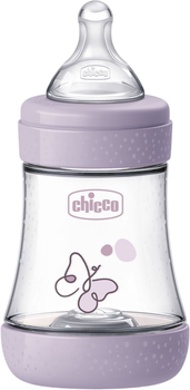 Бутылочка для кормления пластиковая Chicco Perfect 5 с силиконовой соской 0+ месяцев 150 мл Розовая (20211.12.40)