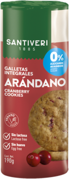 Santiveri Digestive Arandanos Ciastka z żurawiną bez cukru 190 g (8412170026841)
