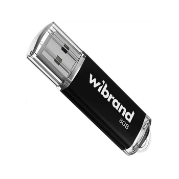Флеш-память USB Wibrand 8Гб пластик черный USB 2.0 с крышкой (663425)