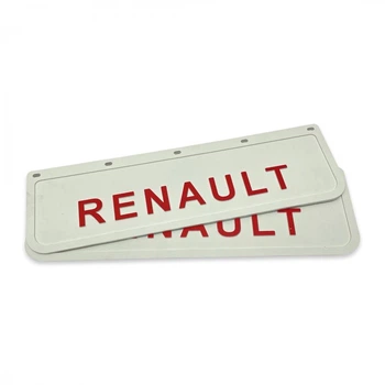 Брызговики универсальные белые с объемным рисунком для RENAULT (600x180 мм)