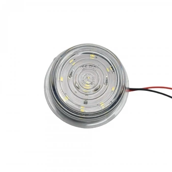 Світлодіодна LED вставка в габаритний ліхтар (Ріжок) 12-24V Біла (D48мм)