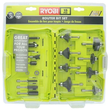 Набор фрез Ryobi RAKRBS15 набор 15 шт, хвостовик 6 мм (5132005352) Ryobi 5132005352 984430