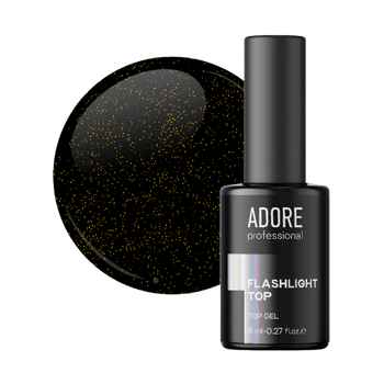 Закрепитель для гель-лака ADORE Flashlight Top №02 Gold 8 мл