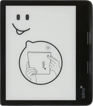 Электронная книга 8" Tolino Epos 3 / 32 ГБ / Android 8.1 / Wi-Fi / Сенсорный E-Ink экран (1440 × 1920) / Настраиваемая яркость / Влагозащищенность IPX8 / Черная Б/В