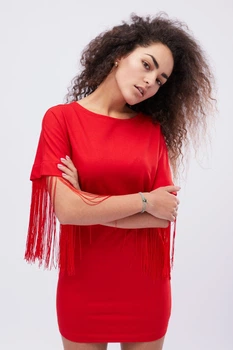 Сукня жіноча oversize Carica KP-5999-14 59088 M червоний