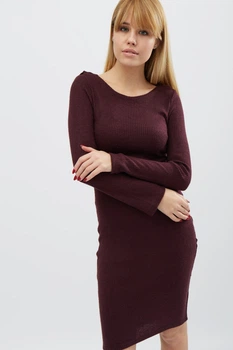 Сукня жіноча з мереживною спинкою Carica KP-5874-16 59047 M бургунді