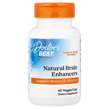 Підсилювачі когнітивних функцій Doctor's Best "Natural Brain Enhancers wtih AlphaSize and SerinAid" (60 вегетаріанських капсул)