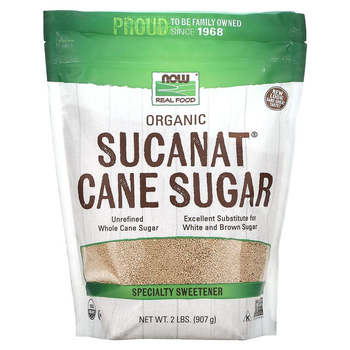 Тростниковый сахар NOW Foods, Real Food "Certified Organic Sucanat Cane Sugar" (907 г)