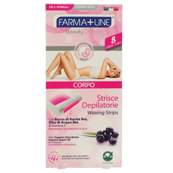 Стрічки для депіляції Farma Line тіла Арган BIO з ароматом ягід 8 шт
