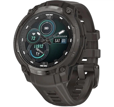 Смарт-годинник Garmin Instinct Crossover AMOLED Charcoal with charcoal silicone band (010-03398-00)
