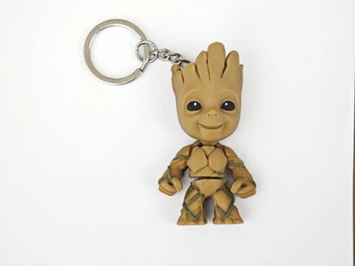 Брелок Groot Mini Flexi Keychain Коричневый 7 См 3Д Печать
