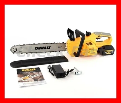 Аккумуляторная цепная пила DeWalt DCN576N-2Li (36В, 6Ач) 780 об/мин, пила цепная 36 вольт, аккумуляторная пила для дерева