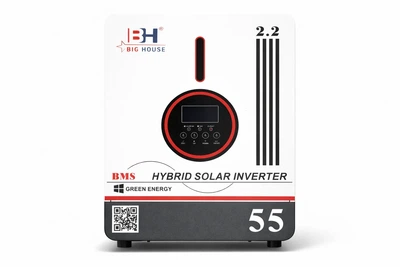 Инвертор Гибридный для работы с солнечными панелями 12V 2200VA / 1800W Big House Инвертор для дома и бизнеса с MPPT 80A 2000w