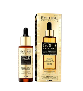 Сироватка Eveline Cosmetics GOLD PEPTIDES підтягуюча, відновлююча контури обличчя день/ніч 30 мл 3279