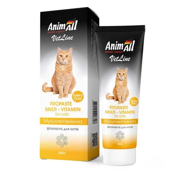 Мультивітамінна фітопаста для котів AnimAll VetLine Fitopaste Multi-vitamin 100 г (4820150206628)