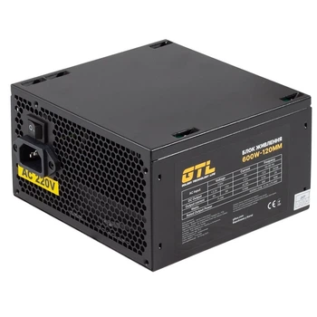 Блок питания GTL Gaming Star 600W GTLGS600BK, 2×4+4-pin, 2×6+2-pin, 120 мм вентилятор(DL_F1F31FC7BB48)