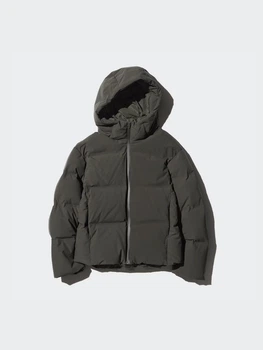 Пуховик Uniqlo розмір S темно зелений (58) (469896)