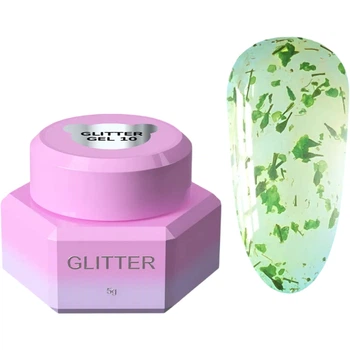 YOU ARE CUTE Glitter Gel №10 Прозорий гель з сухоцвітами, 5 мл