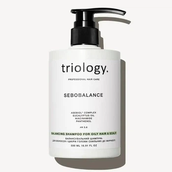 Балансирующий шампунь для волос и кожи головы склонных к жирности Triology Sebobalance 500 мл