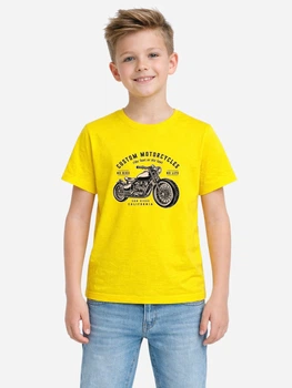Подростковая футболка для мальчика Наталюкс Motorcycle 12380530647 146-152 см Желтая (1238053064761)