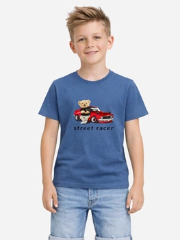 Детская футболка для мальчика Наталюкс Street Racer 12380683917 110-116 см Джинс (1238068391731)