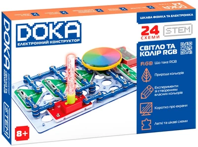 Конструктор электронный Doka Свет и цвет RGB